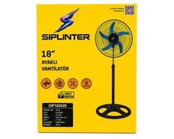 Siplinter SIP182026 Industriële Staande Ventilator 45 cm / 18 Inch - 85W - Verstelbaar - Krachtige Luchtcirculatie - Zwart
