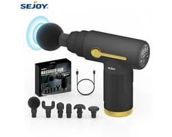 SEJOY Massage Gun - Professioneel Massage Apparaat - Massageapparaat Massagegun - Massage Pistool - 10 versnellingen - massage en ontspanning - Zwart