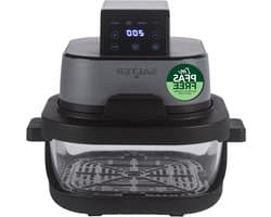 Draagbare Airfryer - Compacte Airfryer - Mealprep Gemak - Verwisselbare Schalen - 4 Liter - Grijs