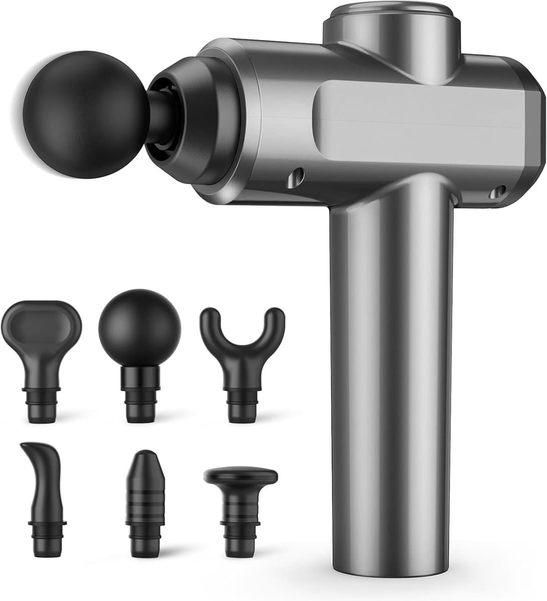 SnelShoppen - Massagepistool Diep Weefsel, Spierpistool met 30 Snelheden, Krachtige Percussiemassager met 6 Koppen, LCD-Touchscreen, Handheld voor Pij — afbeelding 1