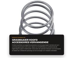 Solidchoice- Veren Vervangingsset - 5 Stuks - Universele Bosmaaier Onderdelen - Sterk en Duurzaam - Hoogte 5,2 cm - Veiligheidswaarschuwing - Trimmerveren