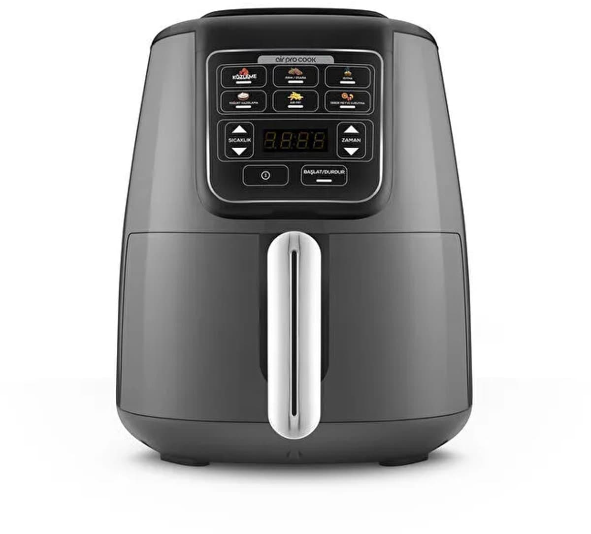 Karaca Air Pro Cook Koz Steel - XL Airfryer – 4L – 1550W – RVS 304 Binnenpan – Space Grey — afbeelding 1