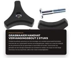 Grasmaaier Handvat Vervangingsset - 2x Moeren/Bouten - 8mm Draad - Lichtgewicht/Stevig - Duurzaam/Antiroest - Moeren En Bouten