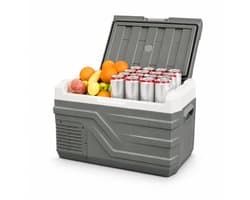 Reky Koelbox - Elektrische koelbox - Koelkast - Koelkast tafelmodel - Auto koelkast - Vriezer - Compressor - Grijs - 12V - 25L