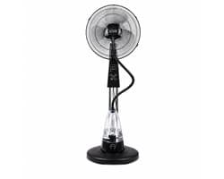 Lifero Ventilator met Mist - 2-1 Vloerventilator met Luchtbevochtiger - Waternevel - Verkoelende Ventilatie - Staande Ventilatoren