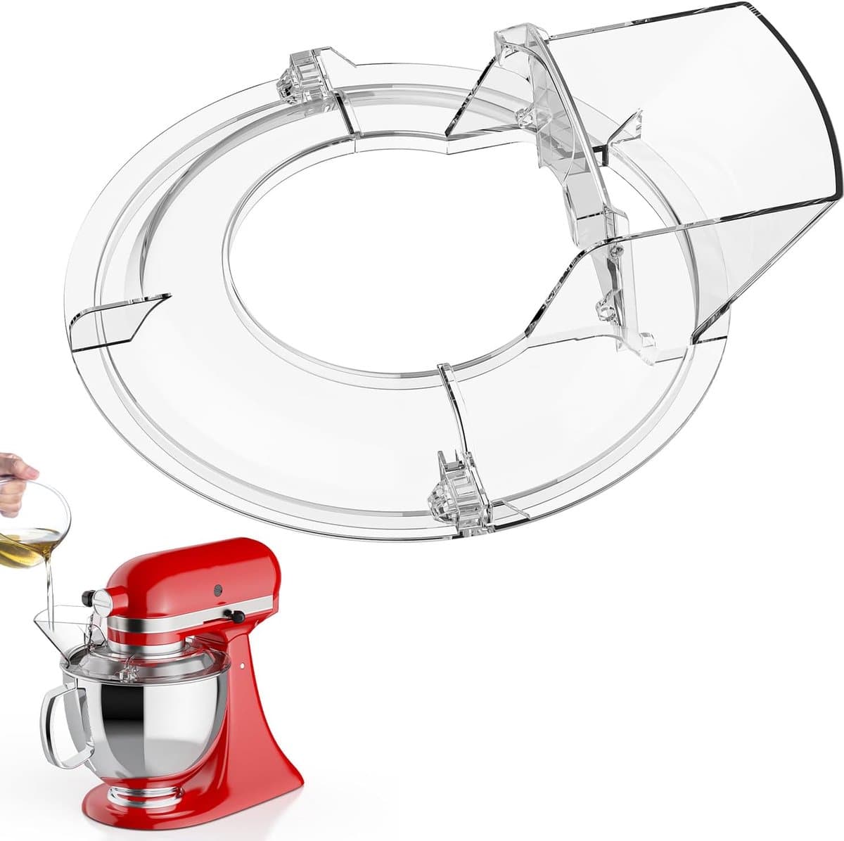 Thijox - Roestvrijstalen Deeghaak voor Kitchen Aid Blender K45DH - Kneedhaak voor KitchenAid 4.3/4.7/4.8 L - Vaatwasmachinebestendig Deegopzetstuk voo — afbeelding 1