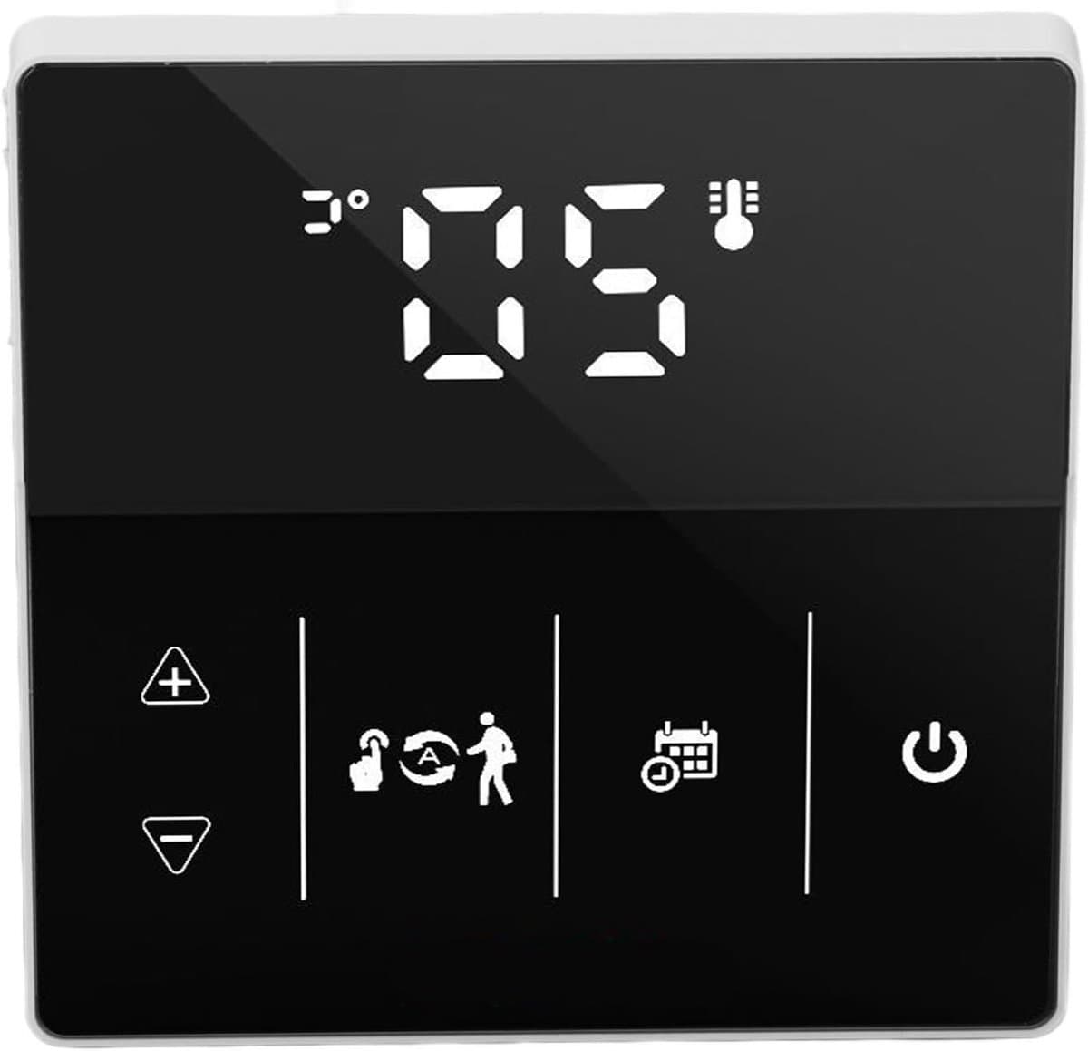 Slimme Thermostaat - WIFI Thermostaat App - Comfort Thuis - Spraakgestuurde Bediening - 8.5 x 8.5 cm - Zwart — afbeelding 1