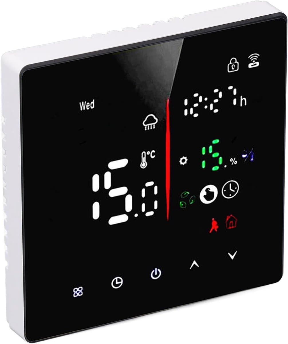 Slimme Thermostaat - Wifi Thermostaat - Energie Besparen - 7 Dagen Programmeerbaar - Touchscreen LCD - Zwart — afbeelding 1