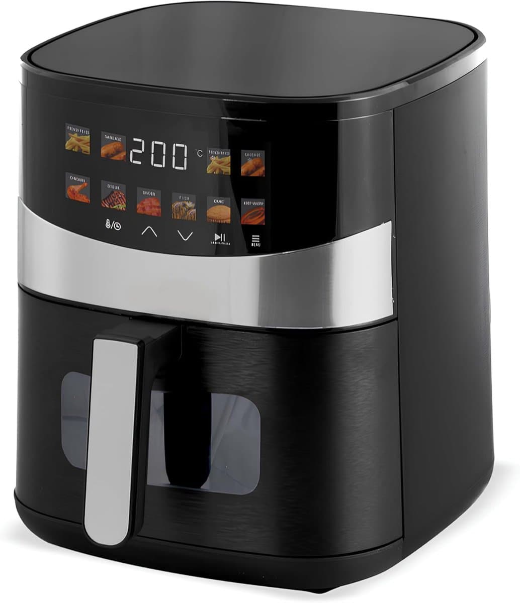 Heteluchtfriteuse - Airfryer Oven - Gezond Koken - 10 Voorgeprogrammeerde Functies - 6 Liter - Zwart Antraciet — afbeelding 1