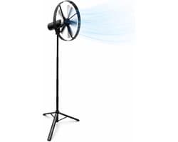 Caliber Draadloze ventilator met Standaard - Kantelbaar en Draaibaar - Fluistertil en krachtig - 2 Standen - Inclusief LED Lamp - 15.000 mAh Accu meegeleverd (CPS-FAN-P)
