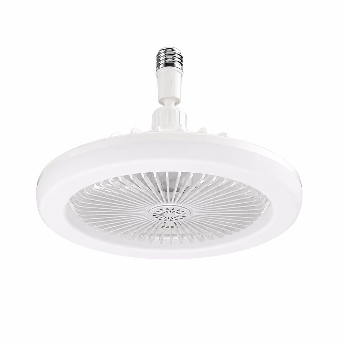 Sello! plafondventilator met verlichting – plafondlamp – drie snelheden – drie lichtkleuren – stil – afstandsbediening – wit — afbeelding 1
