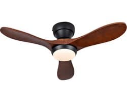 COVREO Plafondventilator met verlichting 36 inch zwart hout, afstandsbediening