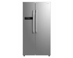 Heinner HSBS-M548NFINVXE++ American Side-by-Side Koelkast – 548 L – Total No Frost – Inverter Compressor – Energieklasse E – Touchbediening – Super Cooling – Super Freeze – Holiday-functie – Open-deur Alarm – RVS – 5 Jaar Garantie