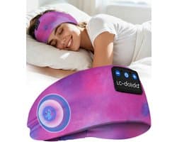 Bluetooth Slaap Hoofdband met Koptelefoon - Draadloze Sport Hoofdband - Bluetooth 5.4 - Zachte Muziek Hoofdband - Slaapmasker en Koptelefoon - Ingebouwde Microfoon - Voor Sport Yoga Hardlopen en Reizen