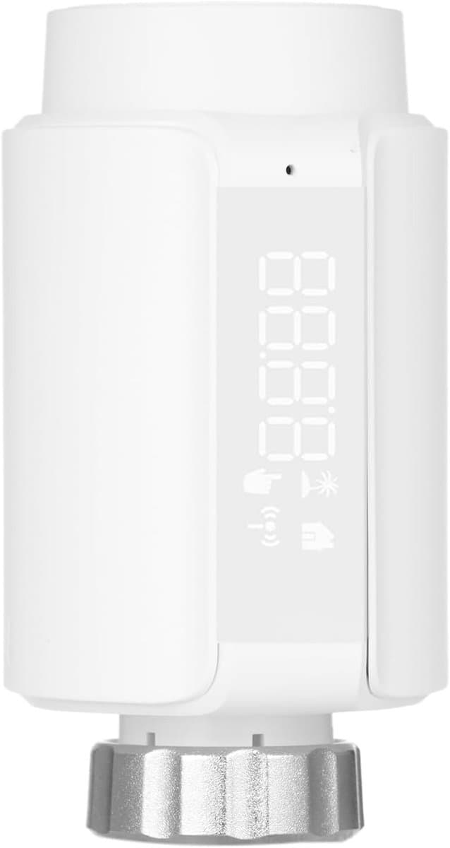 Slimme Thermostaat - Radiatorkraan - Verwarming Regelen - App en Spraakbediening - 100x56.5x56.5 mm - Wit — afbeelding 1