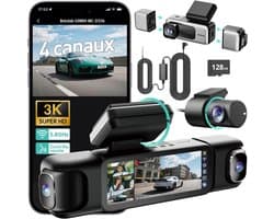 Dashcam - 4-kanaals - 560° Beeldhoek - Nachtzicht - Voor Auto's