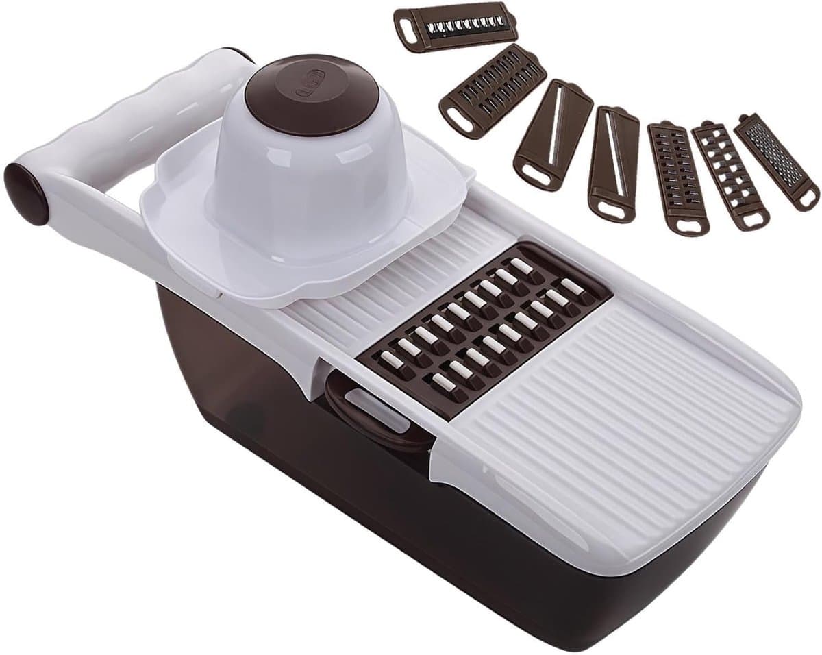 Voedsel Hakker - Snijmachine Keuken - Groenten Snijden - Handmatig Multifunctioneel - 29x12x10 cm - Wit — afbeelding 1