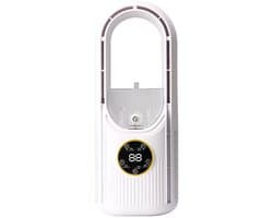 Ventilator - Bureauventilator zonder bladen - 6 snelheden - Verneveling + timer USB - Wit
