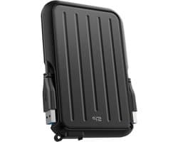 Externe Harde Schijf - Draagbare Opslag Externe SSD - Data Back-up - Militaire Schokbestendigheid - 2 TB - Zwart