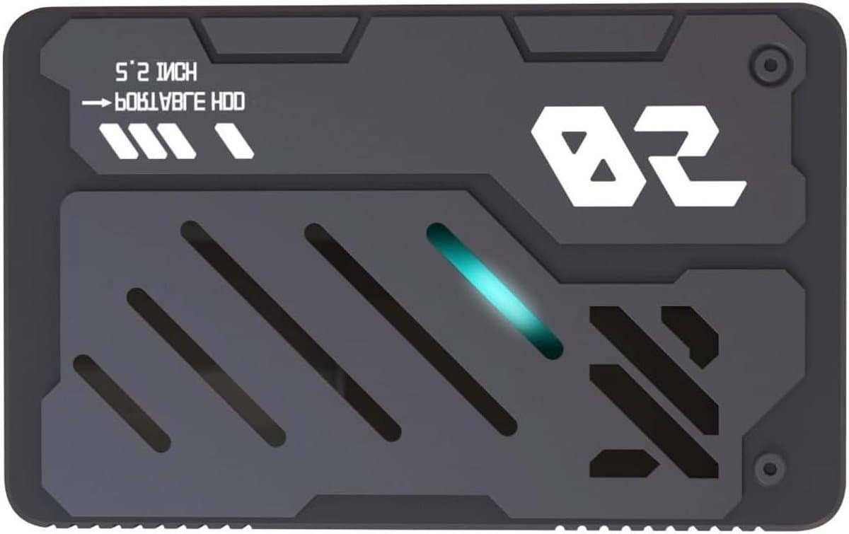 Externe SSD Harde Schijf - Draagbare Opslag - Snelle Bestandsback-ups - Aluminium Legering Behuizing - 2.5 inch - Grijs — afbeelding 1