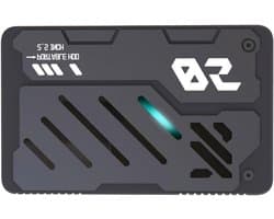 Externe SSD Harde Schijf - Draagbare Opslag - Snelle Bestandsback-ups - Aluminium Legering Behuizing - 2.5 inch - Grijs