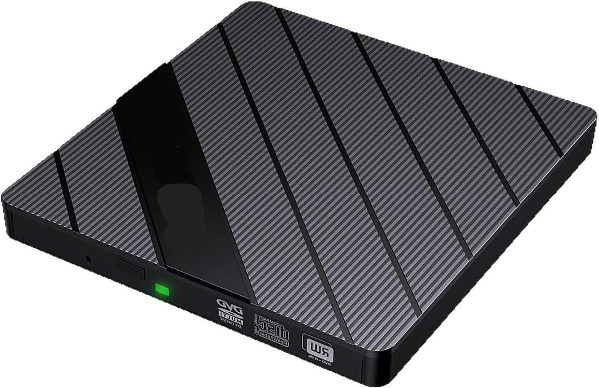 Externe DVD-speler - CD/DVD Brander - Bestanden Branden - 7-in-1 Kaartlezer - USB 3.0 Type-C - Zwart — afbeelding 1