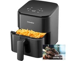Compacte Luchtfriteuse - Kleine Airfryer - Gezond Koken - Eenvoudig Touch Display - 3 Kwarts - Zwart