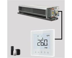 Slimme Thermostaat - Wifi Thermostaat - Klimaat Regelen - 4-Leiding Systeem - 2.8 Inch Scherm - Wit