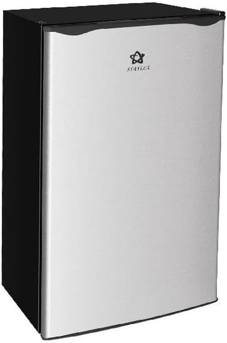Koelkast met vriesvak - Kleine koelkast - Compact koelen - Energiezuinig model - 92 Liter - Grijs — afbeelding 1