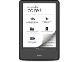MyStories E-reader Core+ - 6 inch touchscreen E Ink - Tot 68GB opslag voor 3.500 ebooks - Schermverlichting - E-book reader - Zwart - Niet compatibel met Kobo Plus abonnement
