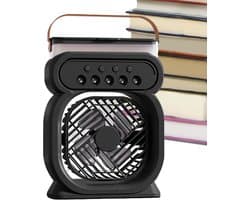 Mist ventilator - draagbare ventilator met mist,Draagbare heer Koeling Desktop Fan - USB Stille USB Luchtkoeler Luchtbevochtiger met 3 snelheden, koele gadgets voor