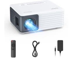 Yoton Y3 Mini Beamer - 7500 Lumen - 20000+ Uur - Compatibel met HDMI, USB, AV, Laptop, Smartphone - Wit en Zwart