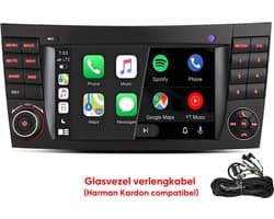 Cestovet Autoradio - Geschikt Voor Mercedes Benz CLS E-Class W211 W219 - 2GB+32GB, Draadloze CarPlay & Andriod Auto - GPS-navigatiesysteem Bluetooth Stuurwielbediening WiFi - 7-inch Touchscreen DSP RDS USB - Vezelverlengingskabel