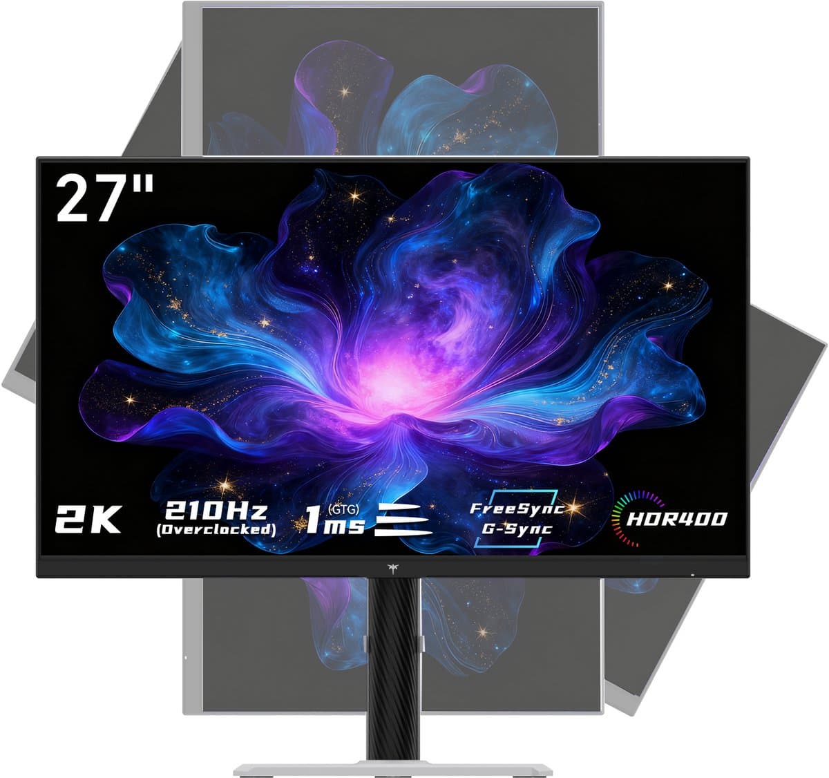 KTC H27T6 27 Inch Gaming Monitor 2K QHD 2560×1440 Fast IPS | 200Hz, Overklokbaar tot 210Hz, FreeSync & G-Sync Compatibel — afbeelding 1