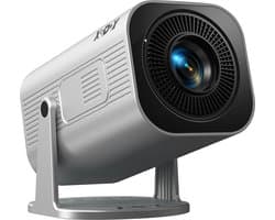 XGODY Gimbal 3Pro Mini Beamer - 2026 Nieuwste Draagbare 4K Android 14 Projector - Smart TV & 4K Support - Smart Beamer met 260 ANSI Lumen - WiFi 6 & Bluetooth 5.4 - Voor iOS en Android - Home Cinema - Zilveren