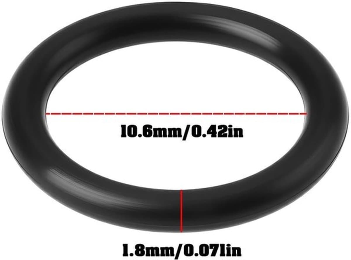 O-ring 10,6 * 1,8 mm - 2 Stuks - Fluororubber - Compatibel met John Deere - Brandstofsysteem - Uitstekende hitte- en oliebestendigheid - Afdichtring — afbeelding 1