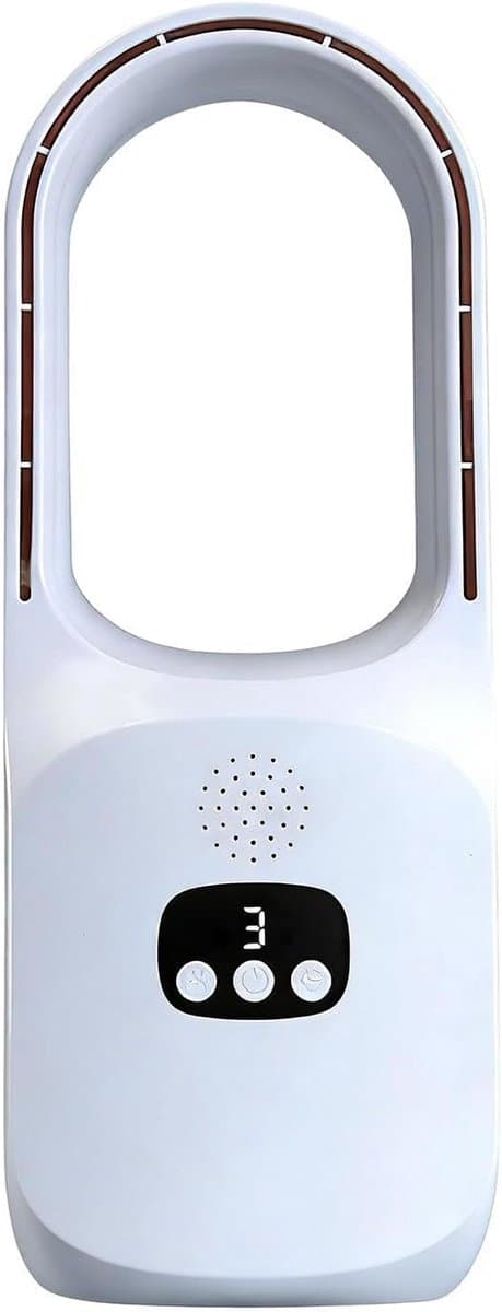 KZQ Bladloze Tafelventilator Met 120 Graden Zwenk, 3 Snelheden, Stille Luchtcirculator Voor Kantoor, Woonkamer, Slaapkamer, Reizen, Kamperen En Auto — afbeelding 1