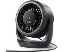Solvix tafel ventilator geluidloos - Portable Deskventilator - Compact Ontwerp - Krachtige Wind tot 6 m/s - 360° Verstelbare Tilt - Voor Thuis en Kantoor