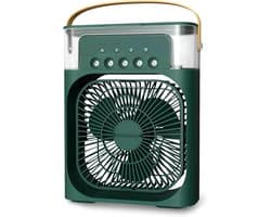 LISM-Persoonlijke luchtkoeler, draagbare airconditioningventilator, mini-verdampingskoeler (7-kleurige ledverlichting), 3 ventilatorsnelheden en 3 sproeistanden, Geschikt voor op je bureau, nachtkastje of salontafel.