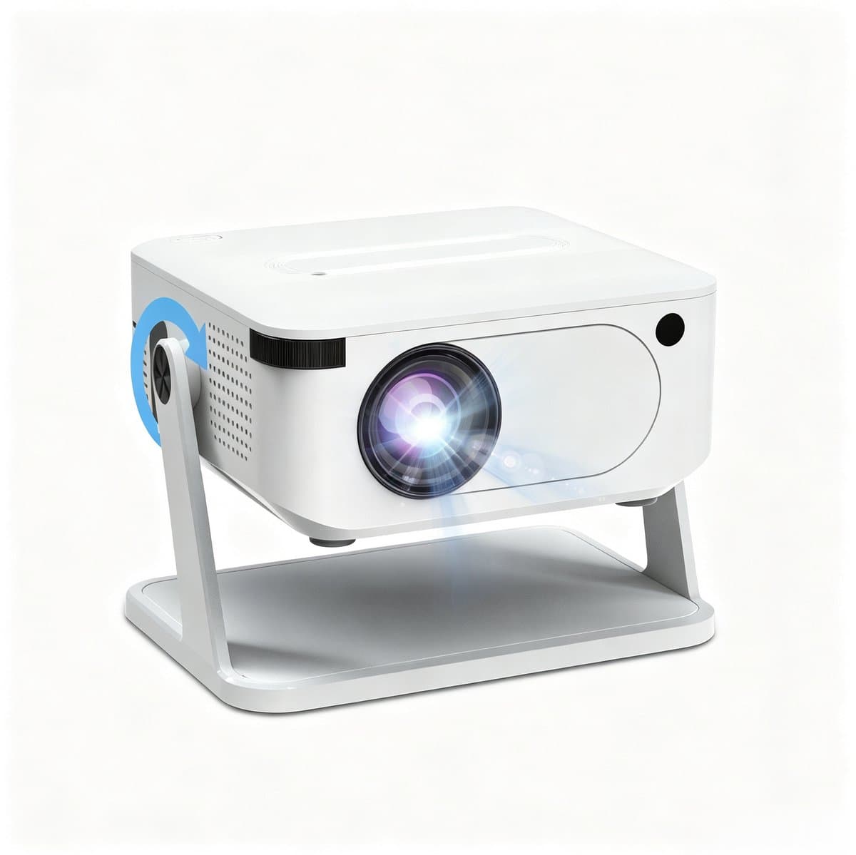 Mini Beamer 720P - Projector - Draadloze Projector - Android Beamer – WiFi 6 – Bluetooth 5.0 – Compact Formaat – Lage Geluidsproductie – Thuisbioscoop - 1 stuk - Wit — afbeelding 1