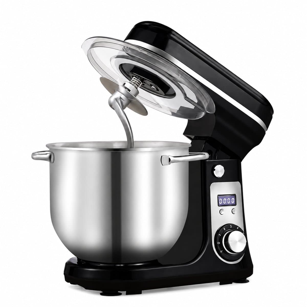 Brandistry - Keukenmachine - Keukenmixer - Mixer - Blender - Mixer Met Mengkom - Stille Motor - 1200 Watt - 6 Liter - Zwart — afbeelding 1