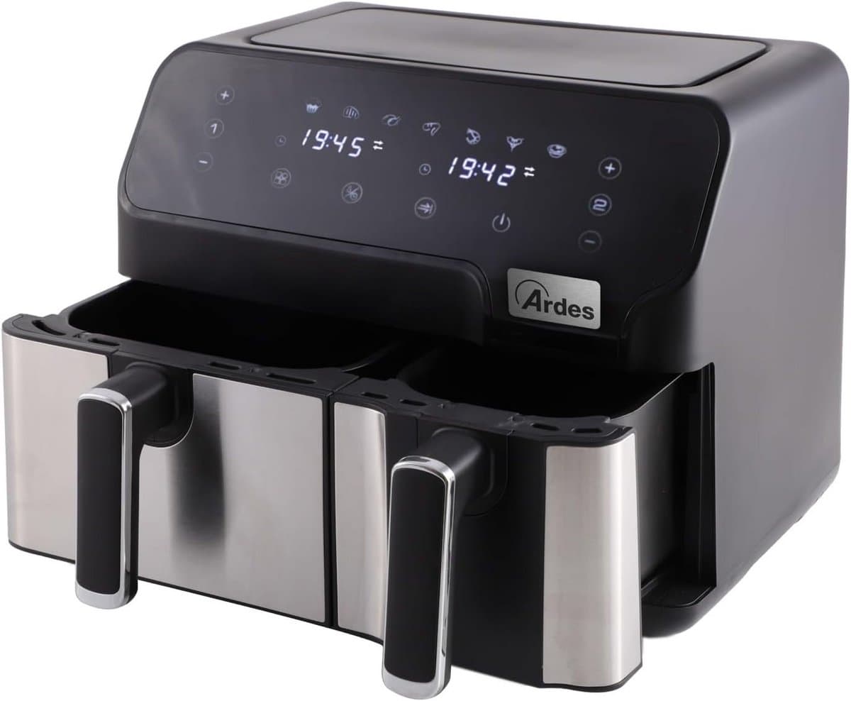 Dubbele Luchtfriteuse met 9 Liter Capaciteit en Digitale Touch Bediening — afbeelding 1