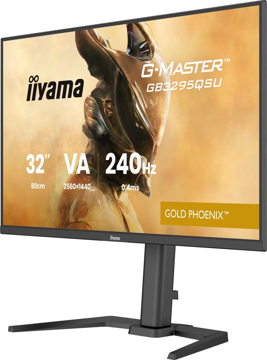 iiyama G-Master GB3295QSU-B1 Gold Phoenix - 32 inch - QHD - VA - 240 Hz - Verstelbaar - HDMI 2.1 - HDR 400 — afbeelding 1