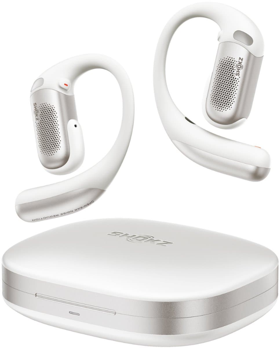 Shokz – OpenFit Pro – Open-ear oordopjes – Actieve ruisreductie – Wit — afbeelding 1