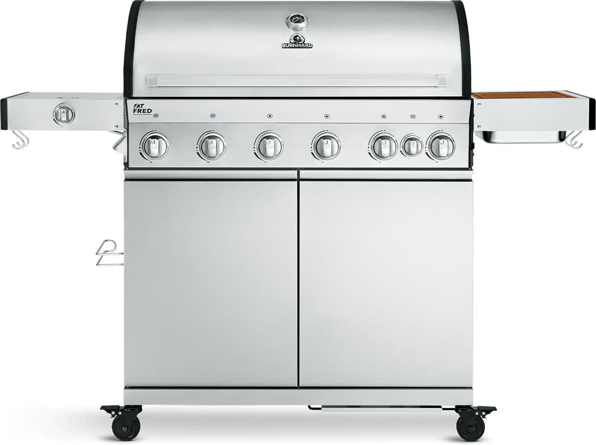 BURNHARD® Gas BBQ Fat FRED | 6-Brenner Gasgrill Deluxe - Series 3 - NL - mit Gusseisen-Ros — afbeelding 1