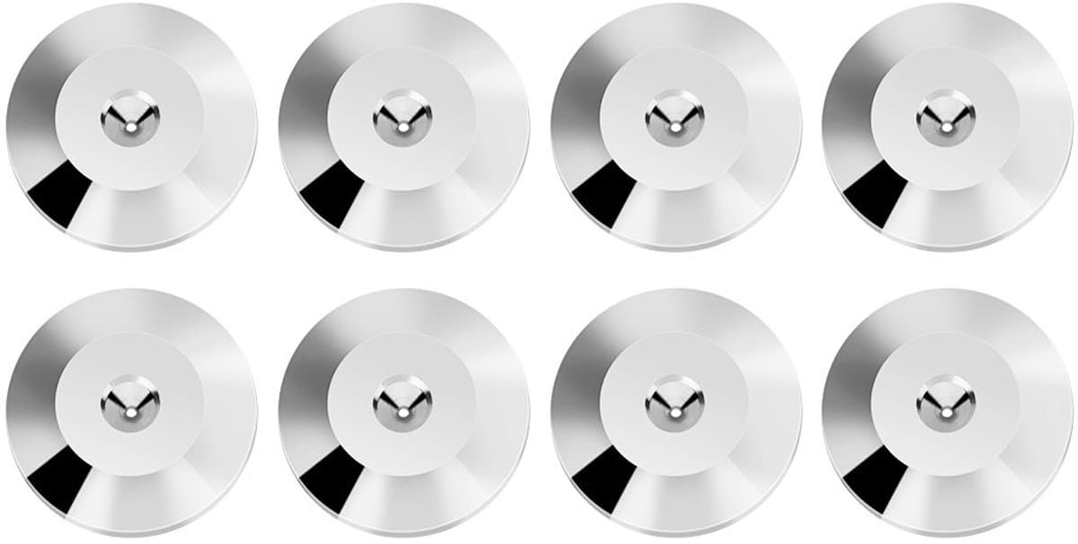 8 Stuks Spike-Onderleggers – Universele Koperen Schokdempers Voor Luidsprekers & Versterkers (Zilver), Set Van 8 — afbeelding 1