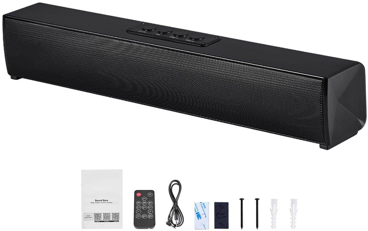 Compacte 17-Inch Soundbar voor Smart TV, 2.0-Kanaals TV-Luidsprekers met Bluetooth- En AUX-Connectiviteit, Afstandsbediening, Eenvoudige Installatie, 80 W Surround-Audiosysteem voor Pc En Thuisbioscoop — afbeelding 1