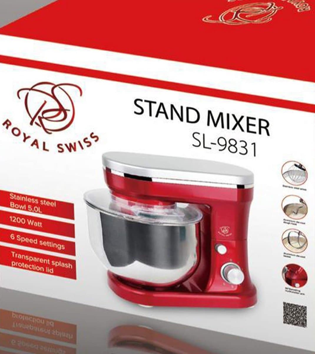 Krachtige Keukenmachine 1200W - Kneed-, Roer- en Mixmachine met Grote Kom (5L) — afbeelding 1