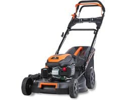 Benzine Grasmaaier 4 pk 2,9 kW - 51 cm Maaibreedte - 7-traps Hoogteverstelling 25-75 mm - 4-takt - 60L Grasvanger - Mulchfunctie - Zij-uitworp - Flexibele Aandrijving