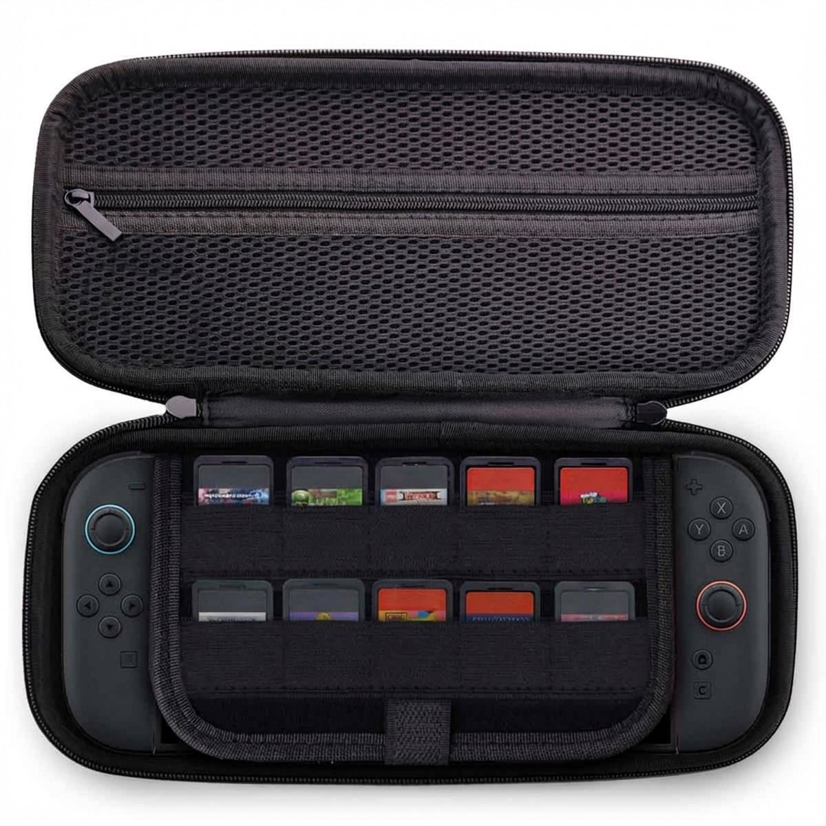 imoshion Case geschikt voor Nintendo Switch 2 / Nintendo Switch (OLED) - Hoes met Ritsvak en Handvat - Accessoires - Zwart — afbeelding 1